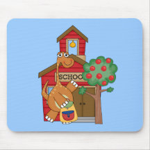 Dinosaur at School t-shirts and Gifts Mouse Pads