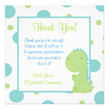 dinosaur baby shower invite cute fun thank you
