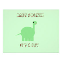Dinosaur Baby shower its a boy Invitation