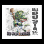 Dinosaur Ball Busta baseball Print