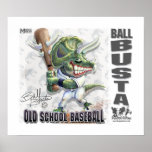 Dinosaur Ball Busta baseball Print