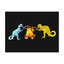 Dinosaur Barbecue Post Card