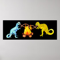 Dinosaur Barbecue Print