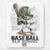 Dinosaur Baseball Ball Busta Gear Mouse Pad