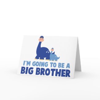 dinosaur big brother to be NEW blue card