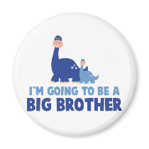 dinosaur big brother to be NEW blue Fridge Magnets