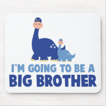 dinosaur big brother to be NEW blue Mouse Pads