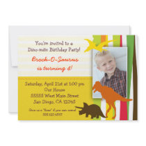 Dinosaur Birthday Invitation with Photo