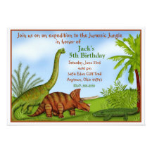 Dinosaur Birthday Invitations