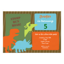 Dinosaur Birthday Invitations