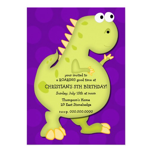 Dinosaur Birthday Party Invitation