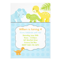 Dinosaur Birthday Party Invitation