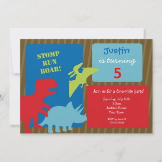 Dinosaur Birthday Party Ideas on Party Invitations Dinosaur Themed Birthday Party Invitations