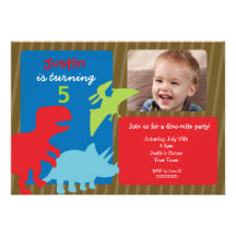 Dinosaur Birthday Party Invitations