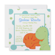 dinosaur birthday party invite cute fun simple invitation