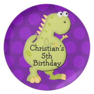 Dinosaur Birthday Party Treat Keepsake Plate