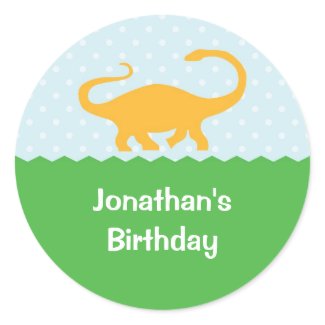 Dinosaur Birthday Sticker sticker