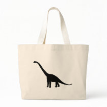 Dinosaur Brontosaurus Black and White Bag