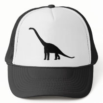 Dinosaur Brontosaurus Black and White Hats