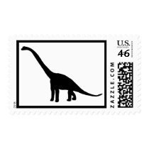 Dinosaur Brontosaurus Silhouette Stamp