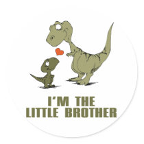 Dinosaur Brothers Round Sticker