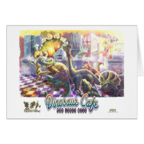 Dinosaur Cafe Greeting Card