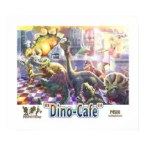 Dinosaur Cafe posters by mudgestudios Dinosaur Cafe posters
