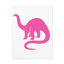 Dinosaur Card - Pink postcards by magarmor Dinosaur Card - Pink postcards