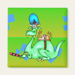 Dinosaur Catering Service Fridge Magnet