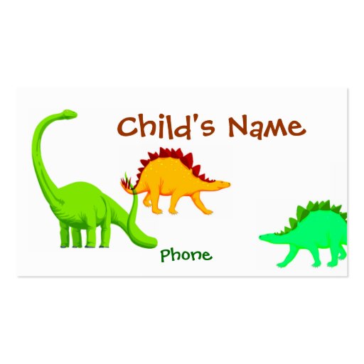 Dinosaur Children's Calling Card Business Card