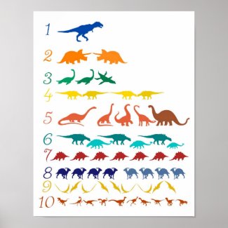 dinosaur counting chart