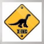 Dinosaur Crossing Poster