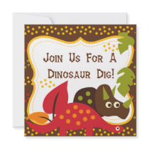 Dinosaur Dig Birthday Invitations