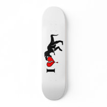 Dinosaur eat heart skateboard deck