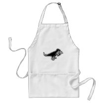 Dinosaur Eating Jesus Fish Apron