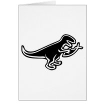 Dinosaur Eating Jesus Fish Cards