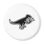 Dinosaur Eating Jesus Fish Fridge Magnet