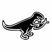 Dinosaur Eating Jesus Fish Cut Outs