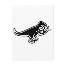 Dinosaur Eating Jesus Fish Postcard