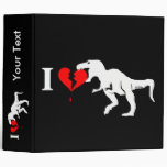 Dinosaur eats heart 3 ring binder