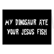Dinosaur Eats Jesus Fish Cards