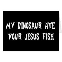Dinosaur Eats Jesus Fish Cards