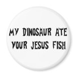 Dinosaur Eats Jesus Fish Magnet