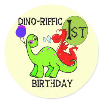 Dinosaur First Birthday Tshirts and Gifts Stickers