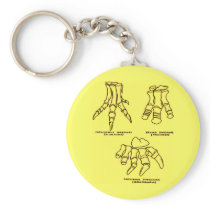 Dinosaur Foot Bones Keychains