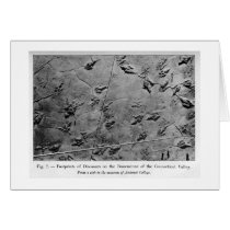 Dinosaur footprints art card