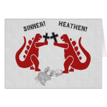 Dinosaur Games Greeting Card