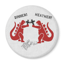 Dinosaur Games Fridge Magnet