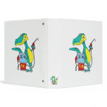 dinosaur gas pump fossil fuel cartoon binders