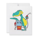 dinosaur gas pump fossil fuel cartoon invitation